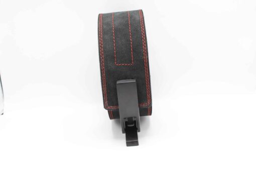 GENGHIS LEVER POWERLIFTING BELT / Weightlifting Lever Belt Red white stitched