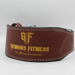 UNISEX EMBROIDERY BROWN WEIGHTLIFTING BELT