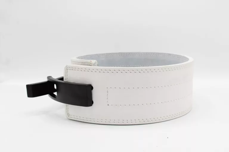 White Lever Belt