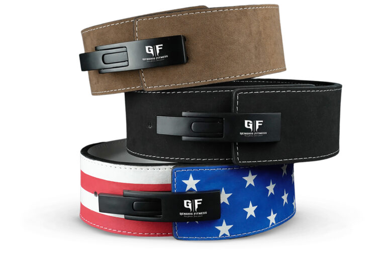 Genghis Fitness 10mm Lever Belt Leather Powerlifting Multi-Color Belt Set