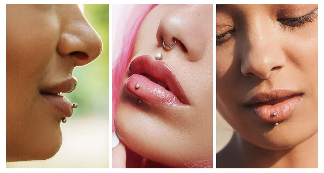 Vertical Labret Piercing