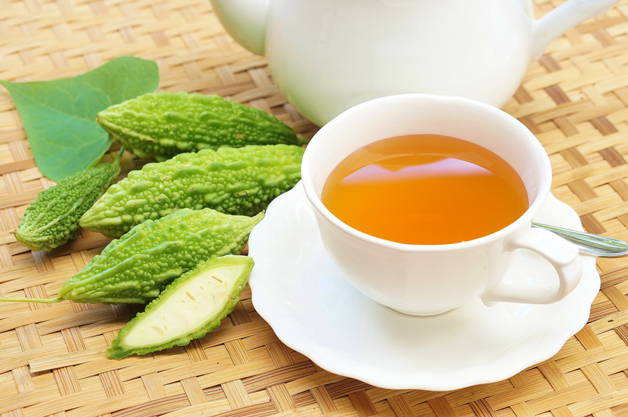 Bitter Melon Tea in a cup